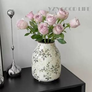 Nuovo vaso in ceramica <span class=keywords><strong>Vintage</strong></span> con motivi floreali in stile Country cinese personalizzato decorazioni Creative per soggiorno - Product Image 2
