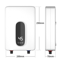 Chauffe-eau sans réservoir mural 220V pour hôtel, modèle mini, douches domestiques, chauffe-eau électrique instantané pour salles de bain et cuisine