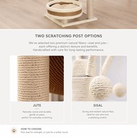 Arbre d'activités moderne pour chat avec tunnel, lit rond et griffoir en sisal – Mobilier pour chats pour appartements, vente en gros pour animaleries