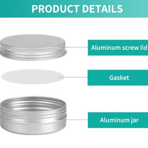 Latas Metálicas Herméticas de Aluminio Premium con Tapa de Rosca y Acabado Mate, Múltiples Opciones de Capacidad para Envasado de Dulces y Alimentos - Product Image 3