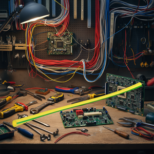 Tube thermorétractable 3mm jaune-vert 1m pour protection de câbles - Product Image 3