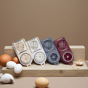 Máy cắt cánh hoa trứng bằng thép không gỉ 2 trong 1 máy rửa chén đa năng công cụ an toàn máy Thái trứng lạ mắt xuyên biên giới - Product Image 2