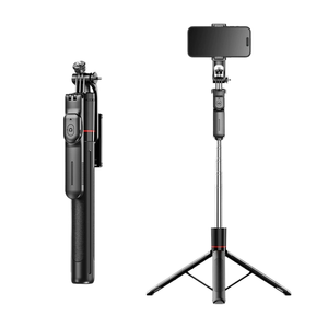 Nouveau trépied perche à selfie sans fil F16 en acier inoxydable de 1,7 m, pliable, pour caméras d'action et smartphones, pour des prises de vue équilibrées et stables - Product Image 1