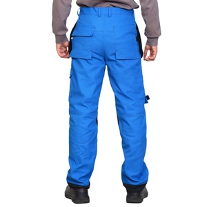 Cotton Acid Fireproof Workwear Pants Reflective Blue Work <strong>Uniform</strong> with Multi-Pockets <strong>Safety</strong> Clothing - Product Image 2