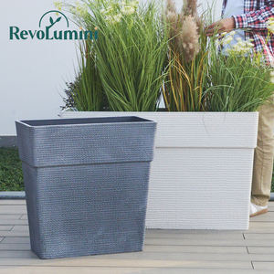 กระถางต้นไม้พลาสติกผสม PP ลายหิน ดีไซน์ทันสมัย เรียบง่าย มีสไตล์ รูปทรงขั้นบันได สำหรับใช้ภายนอกและภายในอาคาร ห้างสรรพสินค้า - Product Image 3