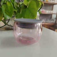 Nouvelle théière en verre anti-brûlure avec couvercle en silicone pour la maison