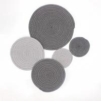 Ensemble de 6 sets de table ronds en corde de coton tressée à la main, style nordique, isolants thermiques pour salle à manger et cuisine