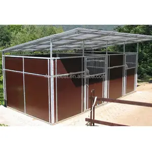 Farm Equestrian Stable Wholesale Products Horse Equipment Stables Solid horse stalls with non-toxic powder coated surface