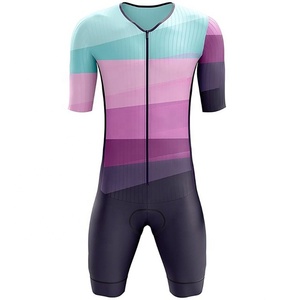 Nueva llegada Popular hombres triatlón traje <span class=keywords><strong>mono</strong></span> Sprint piel traje velocidad traje triatlón con manga corta - Product Image 1