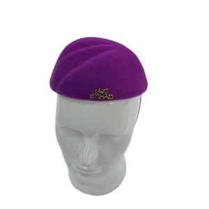 Middle East UAE Airline Stewardess <strong>Wool</strong> Rabbit Tactical Felt Beret <strong>Marine</strong> Hat Uniform Hat - Product Image 1