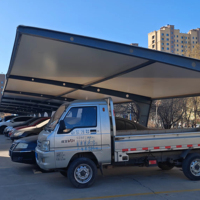 Structure de carport durable et moderne en membrane tendue avec PVDF pour abri de voiture extérieur, garage, hangar et usage scolaire