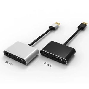 Adaptador convertidor de video 2 en 1 <span class=keywords><strong>USB</strong></span> 3,0 a HDTV + <span class=keywords><strong>VGA</strong></span>, adecuado para salida de video en computadoras, computadoras portátiles y otros dispositivos - Product Image 3