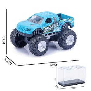 Voiture télécommandée Monster Truck bleue en alliage, modèle de pick-up RC avec boîte de présentation - Product Image 1