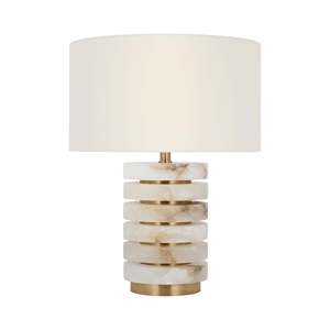 Modern Minimalist Marble Table Lamp With Gold Accents For Living Room Bedroom <b>Bedside</b> Use - Product Image 1