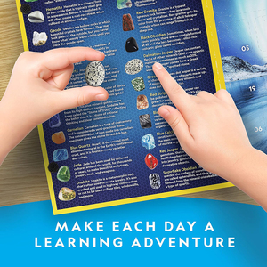 Calendario dell'Avvento con Gemme per Bambini, 24 Gemme da Scoprire Ogni Giorno, Collezione Completa di Rocce, Mini Kit di Scavo per Gemme - Product Image 3