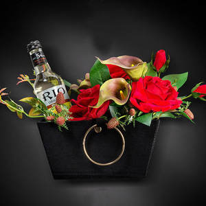 أنيقة المألوف سطح يتدفقون صندوق هدايا زهور مع مقبض معدني لعيد الحب - Product Image 5