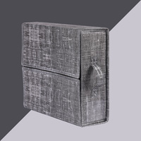 Lot de 2 boîtes de rangement pliables en tissu de lin pour draps de lit, housses de couette