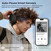 Auriculares Inalámbricos con Cancelación Activa de Ruido (ANC) 125H Playtime, Bluetooth 5.4, Sobre la Oreja, 4 Micrófonos, Chipset Qualcomm, OEM de Fábrica