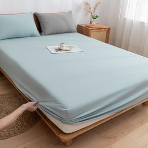 Sábana de lino y algodón impermeable para niños, Sábana de <span class=keywords><strong>cama</strong></span> individual de Color sólido Popular, hecha en China - Product Image 5