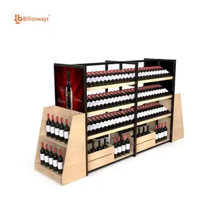 Estante de Metal para botellas de vino, soporte grande y alto, personalizado, venta al por mayor