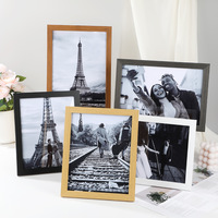 En stock, livraison rapide, cadre photo en bois noir de 6 pouces, pour mur ou table, cadre photo en MDF, décoration intérieure