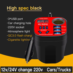 ที่ชาร์จในรถยนต์แบบกันน้ำ ช่องเสียบ USB คู่ 8 พอร์ต พร้อมเต้ารับไฟ DC 12V และ AC 220V รองรับการชาร์จเร็วหลายอุปกรณ์ - Product Image 6