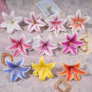 Têtes de fleurs de lys artificielles en soie, décorations de mariage réalistes, accessoires de photographie en extérieur, décoration intérieure - Product Image 1