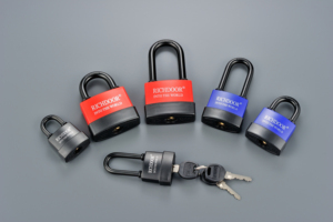 RICHDOOR 45/55/70/80mm de ancho grillete carcasa de plástico de Pvc candado de hierro candados y llaves baratos a granel - Product Image 4