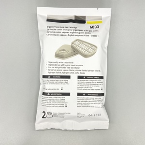 Cartucho de Carbón Activado Original 6003 para Agricultura, Filtro de Gas de Ácido Orgánico, Accesorio de Repuesto para Respirador de Media Cara 6200 - Product Image 1
