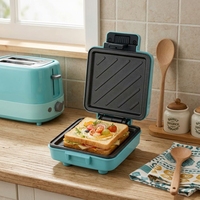 Mini gaufrier 12*12cm (3 en 1) 350W, plaque chauffante carrée double face, 220-240V, revêtement antiadhésif facile à nettoyer, grill en forme de cœur