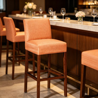Tabouret de bar haut de gamme avec assise rembourrée pour mariage, banquet, café, restaurant