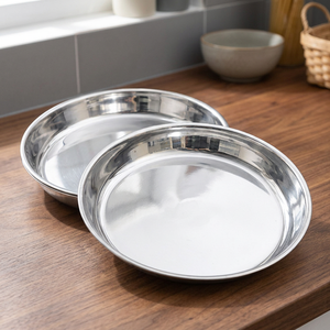 Plateau de service en métal durable, en acier inoxydable, personnalisable, minimaliste, pour la maison, la cuisine, le buffet, les fêtes, résistant à la rouille, facile d'entretien - Product Image 4