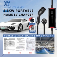 Nuevo Cargador Portátil para Vehículos Eléctricos Star Tipo 1 3.5kW/7kW/11kW Estación de Carga Nivel 2 con Control por Aplicación y Tarjeta RFID