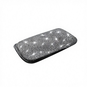 Xingyue Accessori Decorativi <span class=keywords><strong>Interni</strong></span> <span class=keywords><strong>Auto</strong></span> Anteriori, Cuscinetto per Bracciolo <span class=keywords><strong>in</strong></span> <span class=keywords><strong>Pelle</strong></span> Creativo con Diamanti Bling, Tappetino Lussuoso per Bracciolo - Product Image 3