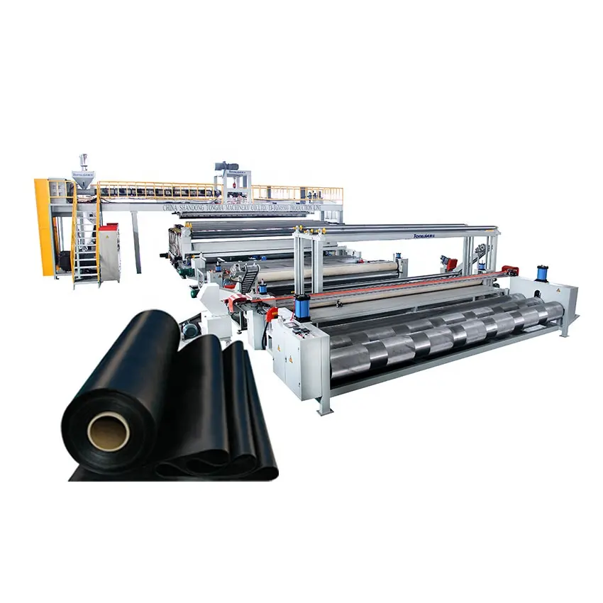 HDPE PE 3-8M geomembrane sheet plate plastic extruder making machine for engineering construction