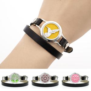 Braccialetto in Pelle PU con Diffusore <span class=keywords><strong>di</strong></span> Oli Essenziali e Profumi da 25mm, 18 Colori Disponibili, Personalizzazione Accettata - Product Image 5