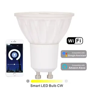 Tuya Alexa Google Home RGB CCT lampu sorot pintar warna berubah GU10 GU5.3 Led lampu sorot Wifi