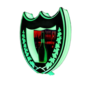 Support de présentation VIP moderne en acrylique avec logo personnalisé, éclairage LED lumineux et panneau de service pour clubs - Product Image 1