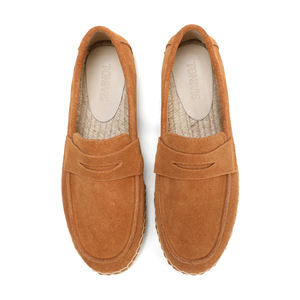 Sepatu Loafer Kasual Pria Berkualitas Tinggi, Sepatu Jalan Santai Suede Slip-On, Espadrilles Buatan Tangan, Sepatu Jute Berikat Tali, Mules - Product Image 5