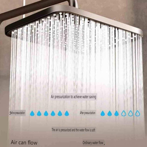 Ensemble de <span class=keywords><strong>douche</strong></span> thermostatique en zinc avec affichage numérique et commande à touches piano, doté d'une douchette à main et d'une pomme de <span class=keywords><strong>douche</strong></span> supérieure, pour salle de bain - Product Image 6