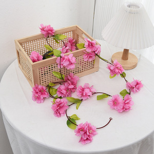 M710 <span class=keywords><strong>2022</strong></span> vente en gros, nouveau Style de mariage, décoration de la maison, vignes en soie, fleur de cerisier suspendue vigne à vendre - Product Image 6
