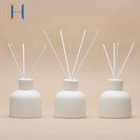 C & H Minimaliste Nordic White Céramique Aroma Candle Reed Diffuser Jar Bouteille d'huile