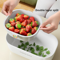 Boîte de rangement de bureau double couche en plastique PP JOYBOS pour collations, graines de melon, noix - Solution de rangement polyvalente pour le salon