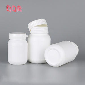 Customized White Capsule <b>Bottle</b> Pharmaceutical Packaging HDPE Plastic Capsule For Health Products Medicine Pill With Screw Cap - Product Image 2