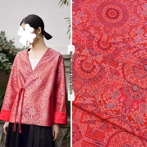 Tissu jacquard brocart en soie 100 % acrylique tricoté, résistant à l'abrasion, moins cher, pour vêtements, vêtements d'extérieur, nappes et rideaux - Product Image 2