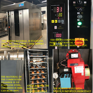 เครื่องอบขนมปังเชิงพาณิชย์ 64 ถาด เตาอบลมร้อนแบบหมุน ขนาด<span class=keywords><strong>ใหญ่</strong></span> เตาอบพิซซ่าไฟฟ้าแบบหมุนสำหรับร้านอาหาร - Product Image 3