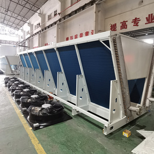 Refroidisseur d'air sec industriel sur pied de 1000 kW avec structure en V et tubes en cuivre pour générateur à moteur à gaz - Product Image 2
