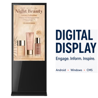 Affichage numérique sur pied pour intérieur, écran LCD de 50 pouces, lecteur publicitaire Android CMS, kiosque tactile pour les magasins de détail