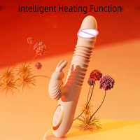 Original Magnetisch Aufladbarer Wasserdichter Doppelohr-Vibrator aus Weichem Silikon G-Punkt Sexspielzeug Rabbit-Vibrator für Frauen