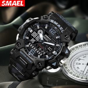 SMAEL 8072MC Nouvelle Arrivée Montre Sport Digitale Homme Chronomètre Boîtier Plastique Quartz Luxe Accessoire de Poignet Résistant à l'Eau 50 Bar - Product Image 1
